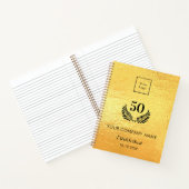 Carnet logo doré code QR d'années de service d'entreprise (Intérieur)