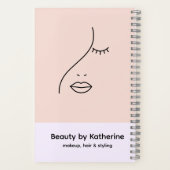 Carnet Logo du visage de beauté de femme abstraite modern (Verso)