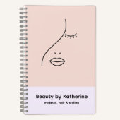 Carnet Logo du visage de beauté de femme abstraite modern (Recto)