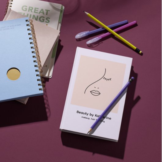 Carnet Logo du visage de beauté de femme abstraite modern