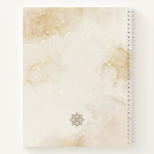 Carnet Logo élégant Aquarelle Beige Or Gratitude (Dos)