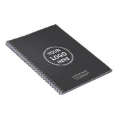 Carnet Logo Entreprise Moderne Gris sur Mesure (Côté Droit)