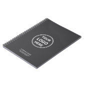 Carnet Logo Entreprise Moderne Gris sur Mesure (Côté gauche)