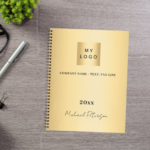 Carnet Logo entreprise or élégant nom script