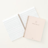 Carnet Logo et nom de script minimal rose élégant (Intérieur)