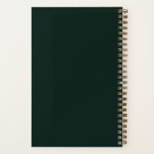 Carnet Logo Fleur Charbon et Or Monogramme (Verso)