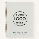 Carnet Logo Gris | Entreprise Corporatif Moderne Minimali (Devant)