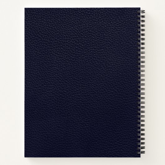 Carnet Logo initial de luxe professionnel bleu (Dos)