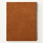 Carnet Logo initial en cuir de luxe en or (Dos)