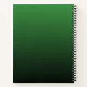 Carnet Logo initial en or de luxe Emerald Green (Dos)