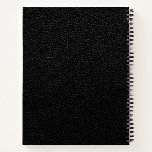 Carnet Logo initial en or noir (Dos)