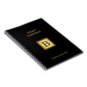 Carnet Logo Initial Or Professionnel Monogramme OR (Côté Droit)