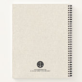 Carnet Logo Justice Gris Lin Beige (Dos)