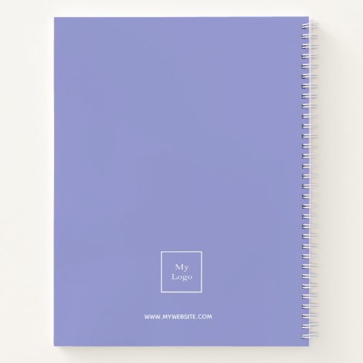 Carnet Logo lavande monogramme initiales entreprise (Dos)