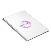 Carnet Logo Luxe Pink Cercle Designer (Côté Droit)