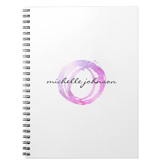 Carnet Logo Luxe Pink Cercle Designer (Devant)