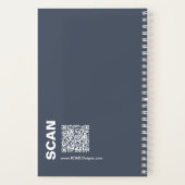 Carnet Logo Minimal Gris Blanc Devise Fitness Entraînemen (Verso)