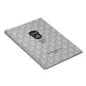 Carnet Logo minimaliste moderne Gris (Côté Droit)