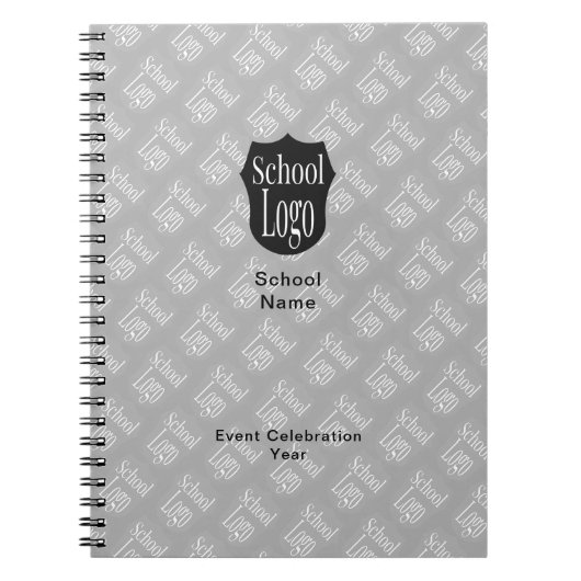 Carnet Logo minimaliste moderne Gris (Devant)