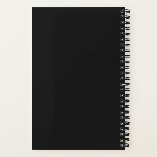 Carnet Logo moderne Black Noir tendance (Verso)