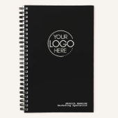 Carnet Logo moderne Black Noir tendance (Recto)