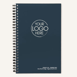 Carnet Logo Moderne Bleu Nuit Indigo Tendance