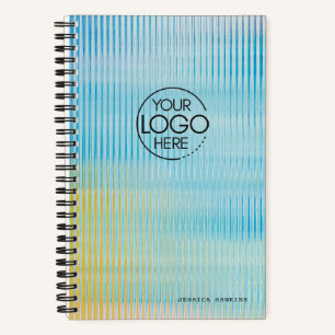Carnet Logo Moderne en Verre Prismatique Bleu Jaune Tenda
