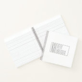 Carnet Logo Moderne Grey Initiales & Nom (Intérieur)