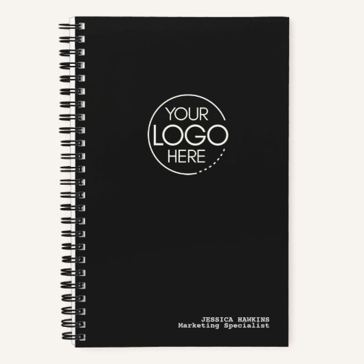 Carnet Logo Moderne Noir Tendance (Recto)
