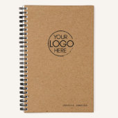 Carnet Logo moderne papier Kraft Brown tendance (Recto)