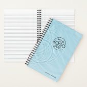 Carnet Logo moderne ripples d'eau bleu clair tendance (À l'intérieur)