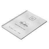 Carnet Logo monogramme argenté entreprise moderne (Côté gauche)