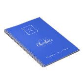 Carnet Logo monogramme bleu roi moderne entreprise (Côté Droit)