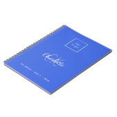 Carnet Logo monogramme bleu roi moderne entreprise (Côté gauche)