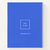 Carnet Logo monogramme bleu royal affaires modernes (Dos)