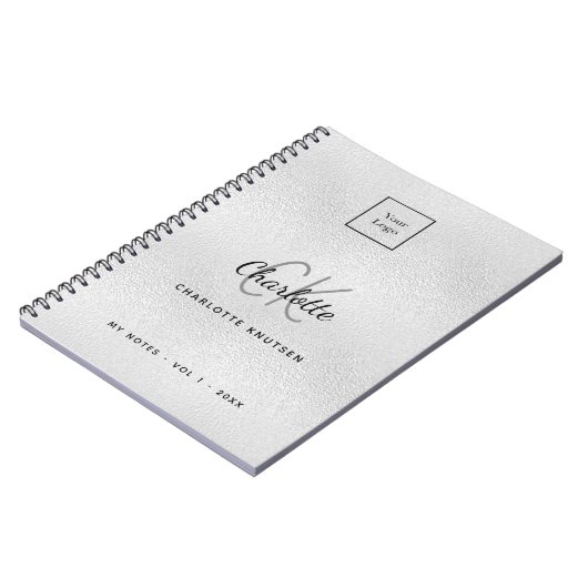 Carnet Logo monogramme moderne entreprise (Côté gauche)