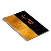 Carnet Logo monogramme noir or affaires (Côté Droit)