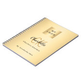 Carnet Logo monogramme or doré affaires moderne (Côté gauche)