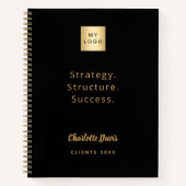 Carnet Logo noir or motivation soumission entreprise (Devant)