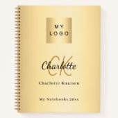 Carnet Logo or monogramme entreprise moderne (Devant)