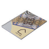 Carnet Logo ou code QR d'accents abstraits simples et mod (Côté gauche)