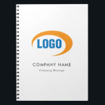 Carnet Logo personnalisé<br><div class="desc">Conception de logo personnalisée qui peut être personnalisée avec le logo,  le texte et le site Web de votre entreprise.</div>