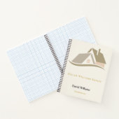 Carnet Logo personnalisé blanc et or pour l'immobilier mo (Intérieur)