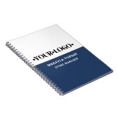 Carnet Logo personnalisé bleu (Côté Droit)