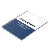 Carnet Logo personnalisé bleu (Côté gauche)