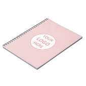 Carnet Logo personnalisé Blush Pink Professionnel (Côté gauche)