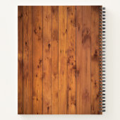 Carnet Logo personnalisé bois marron (Dos)