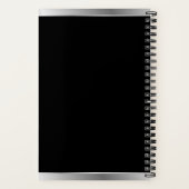 Carnet Logo personnalisé élégant noir argent (Verso)