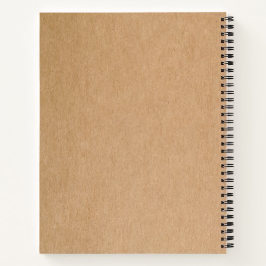 Carnet Logo Personnalisé Kraft Couverture Spirale (Dos)