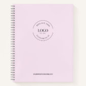 Carnet Logo personnalisé minimaliste simple de couleur ro (Devant)